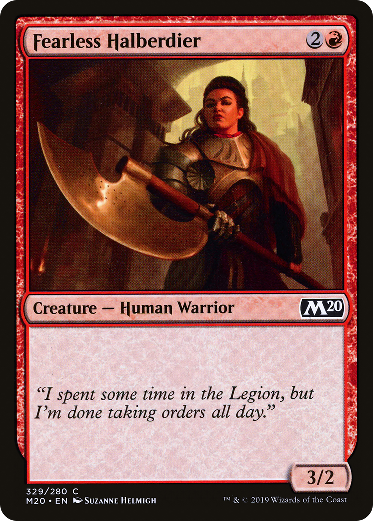 Fearless Halberdier (M20-329) [Core Set 2020]