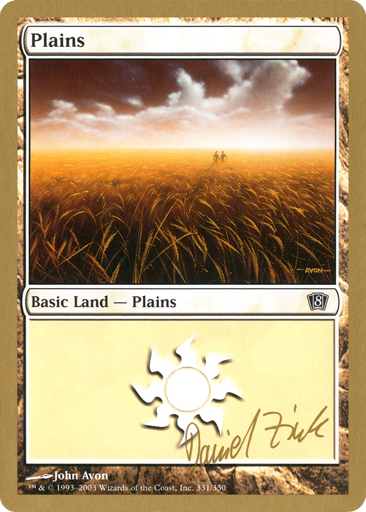 Plains (331) - 2003 Daniel Zink (8ED) [World Championship Decks 2003]