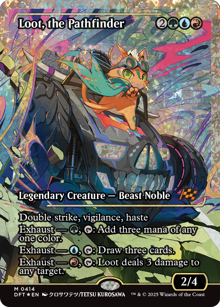 Loot, the Pathfinder (Showcase) (Fracture Foil) (DFT-414) [Aetherdrift] Foil