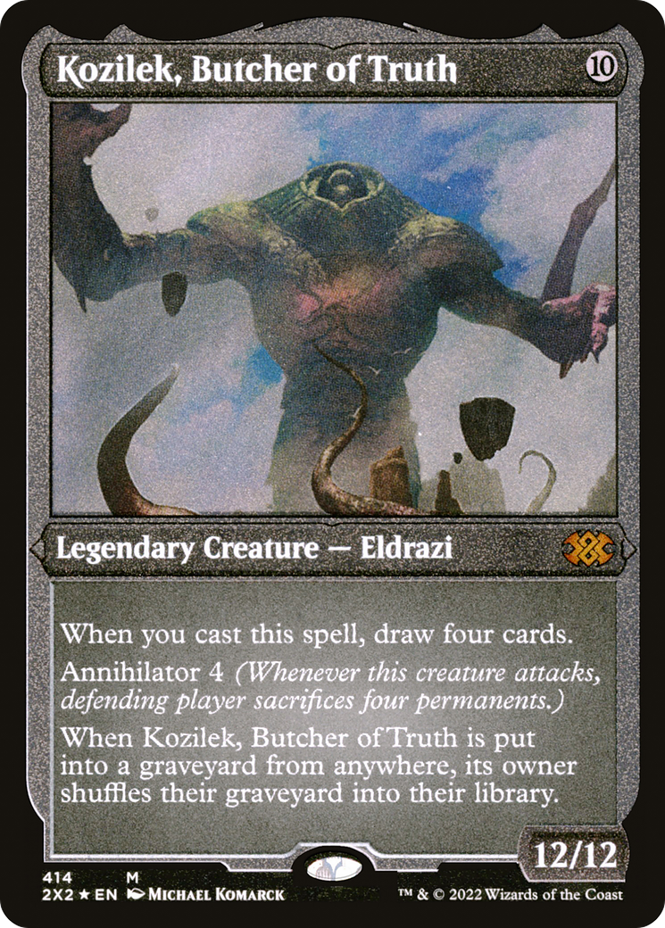 Kozilek, Butcher of Truth (Foil Etched) (2X2-414) [Double Masters 2022] Foil