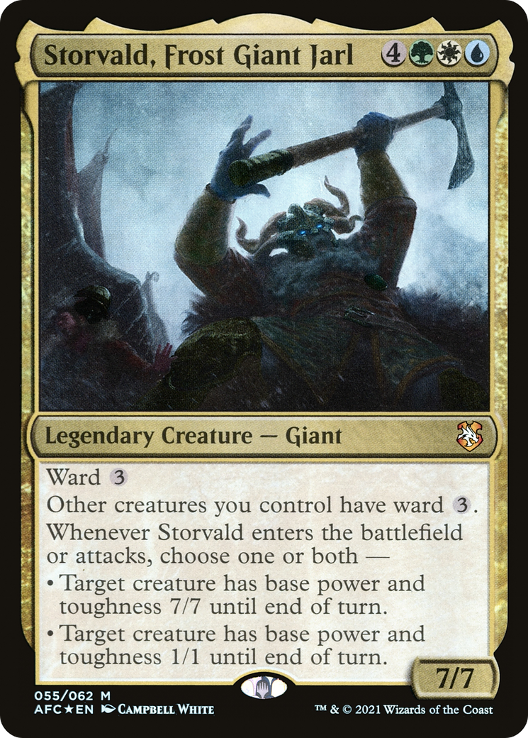 Storvald, Frost Giant Jarl (AFC-055) [Forgotten Realms Commander] Foil