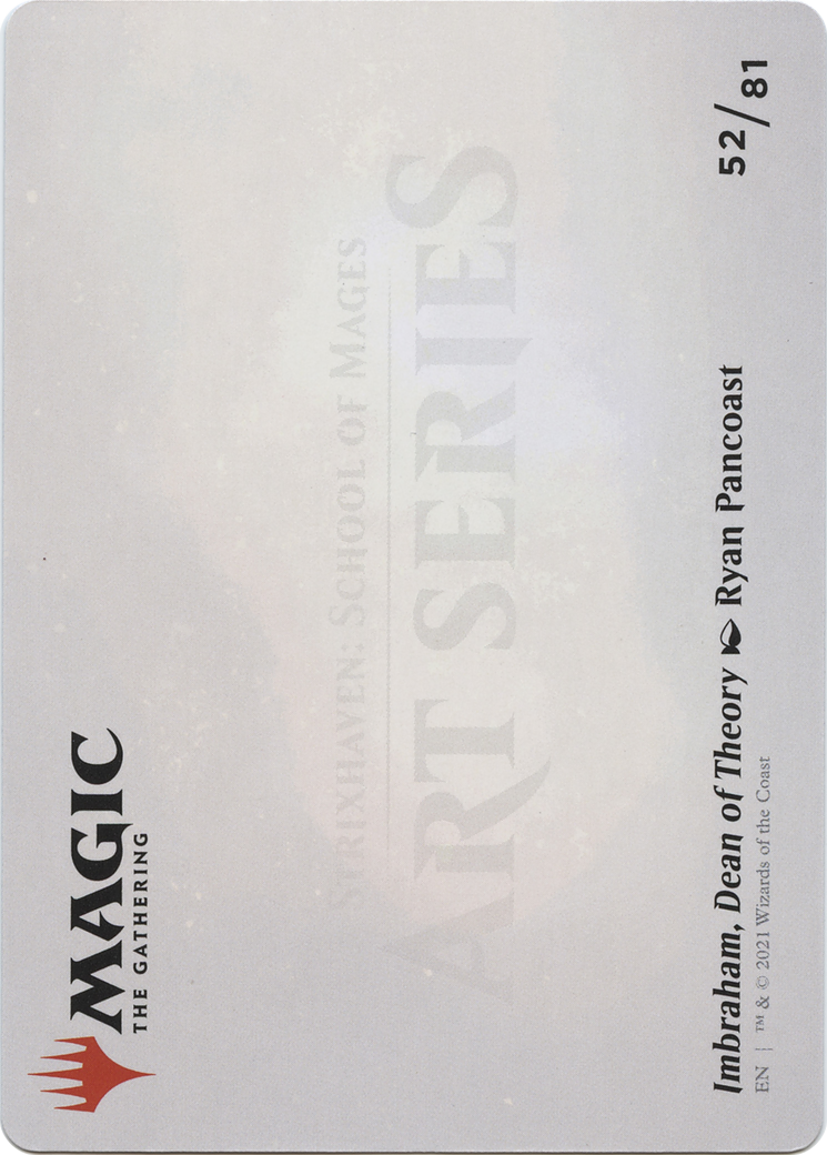 Imbraham, Dean of Theory // Imbraham, Dean of Theory (ASTX-052) (Borderless) [Strixhaven Art Series] Foil