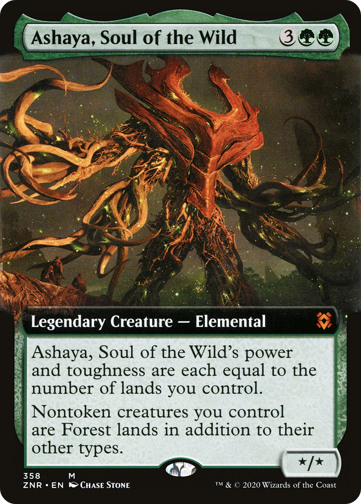 Ashaya, Soul of the Wild (Extended Art) (ZNR-358) [Zendikar Rising]