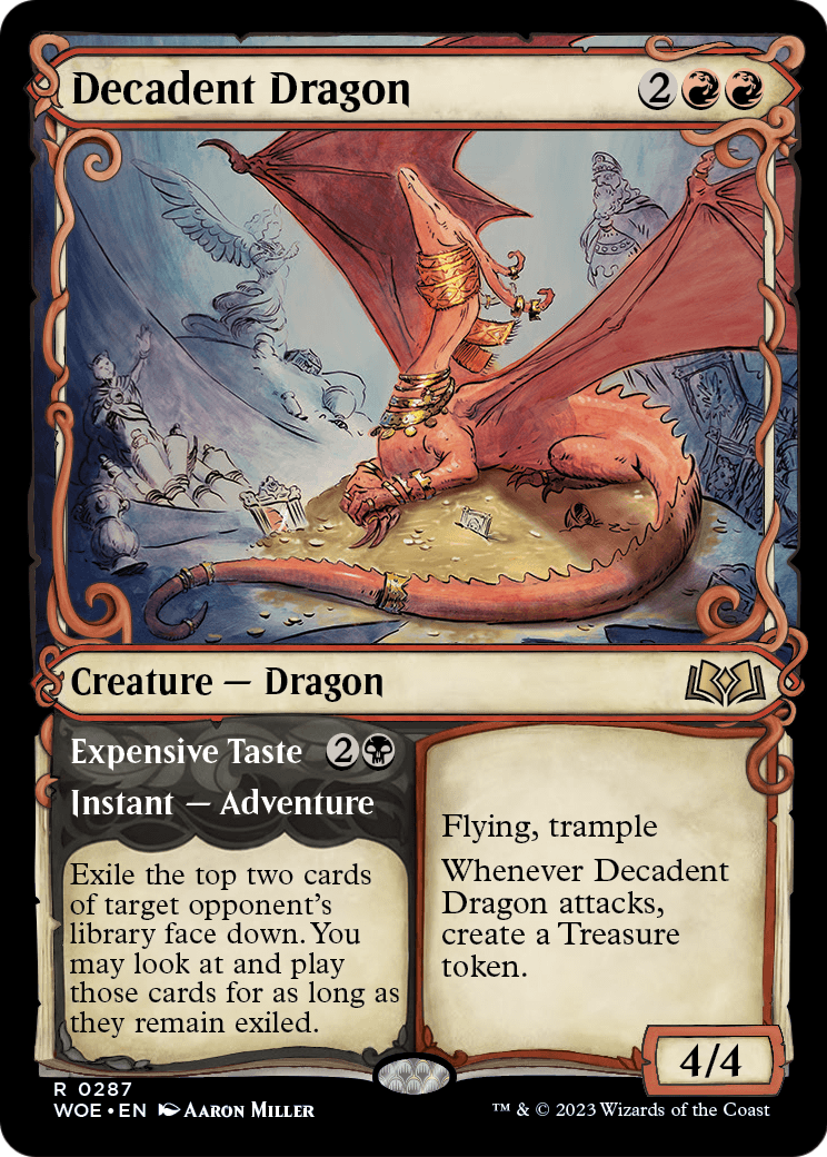 Decadent Dragon (Showcase) (WOE-287) [Wilds of Eldraine]