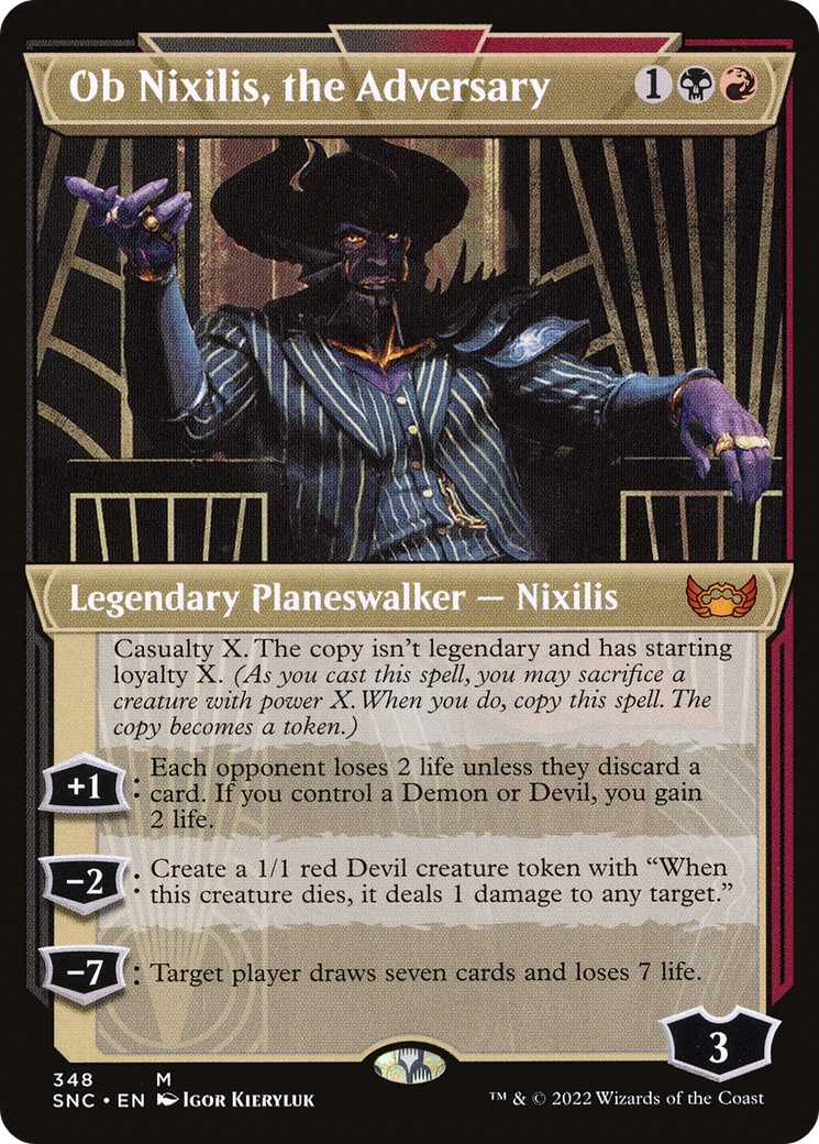 Ob Nixilis, the Adversary (Showcase) (SNC-348) [Streets of New Capenna] Foil