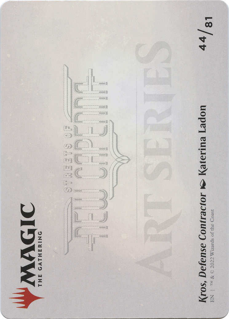 Kros, Defense Contractor // Kros, Defense Contractor (ASNC-044) (Borderless) [New Capenna Art Series] Foil