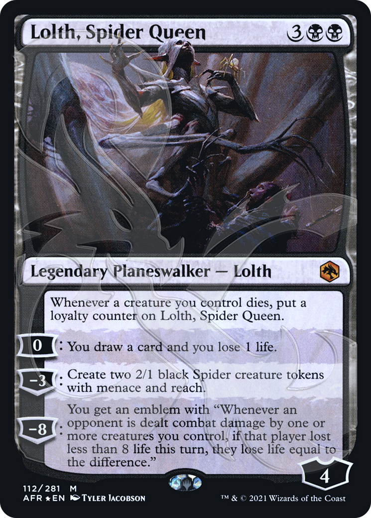 Lolth, Spider Queen (AFR&-112) [Adventures in the Forgotten Realms Promos] Foil