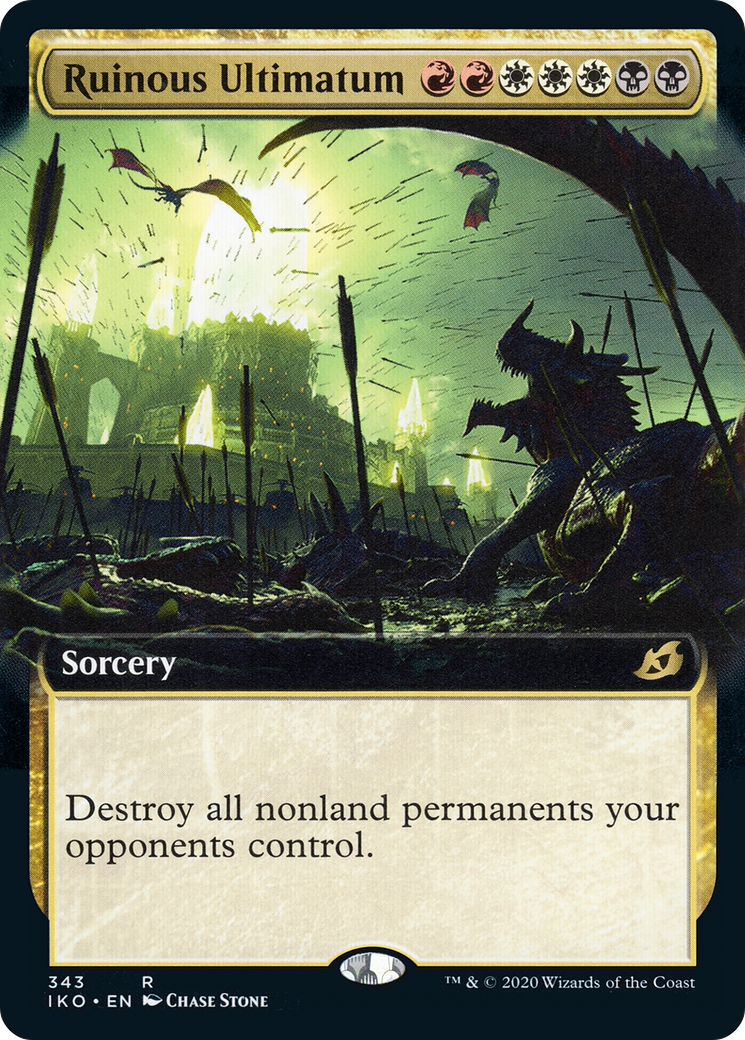 Ruinous Ultimatum (Extended Art) (IKO-343) [Ikoria: Lair of Behemoths] Foil