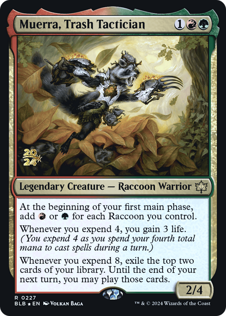 Muerra, Trash Tactician (PRE-227) [Bloomburrow Promos] Foil