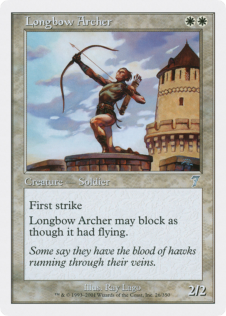 Longbow Archer (7ED-026) [7th Edition] Foil