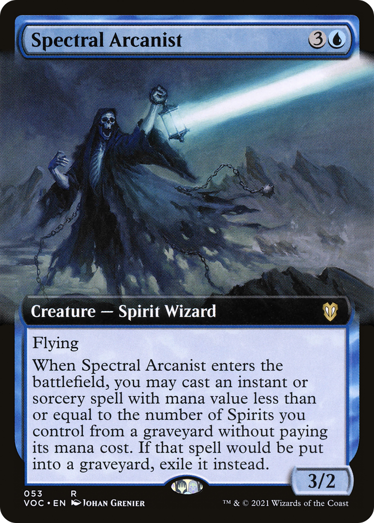 Spectral Arcanist (Extended Art) (VOC-053) [Crimson Vow Commander]