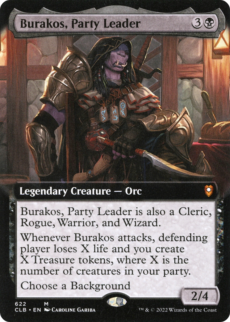 Burakos, Party Leader (Extended Art) (CLB-622) [Commander Legends: Battle for Baldur's Gate] Foil
