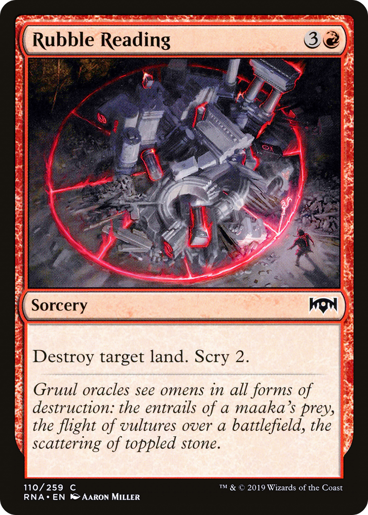 Rubble Reading (RNA-110) [Ravnica Allegiance]