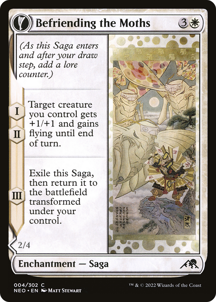 Befriending the Moths (NEO-004) [Kamigawa: Neon Dynasty] Foil