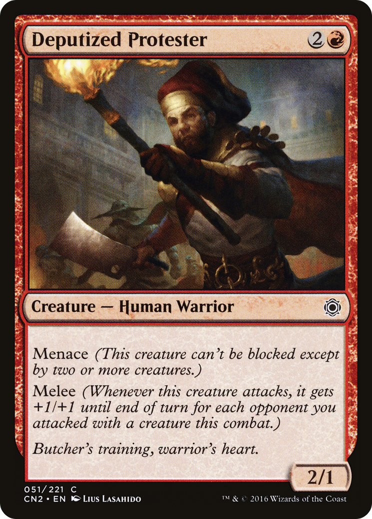 Deputized Protester (CN2-051) [Conspiracy: Take the Crown] Foil