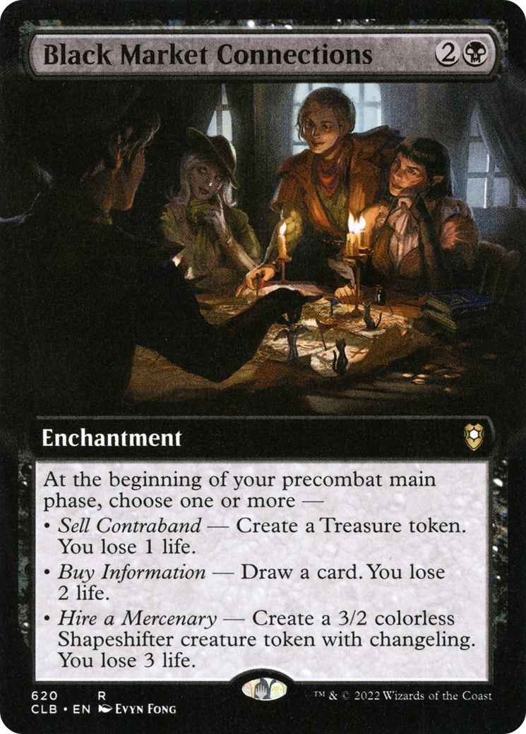 Black Market Connections (Extended Art) (CLB-620) [Commander Legends: Battle for Baldur's Gate]