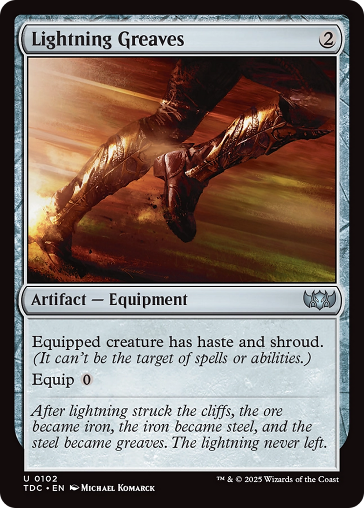 Lightning Greaves (TDC-102) [Commander: Tarkir: Dragonstorm]