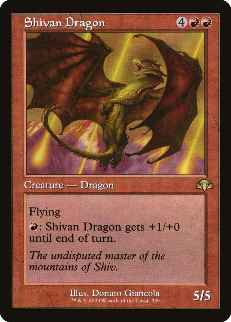 Shivan Dragon (Retro Frame) (DMR-329) [Dominaria Remastered]
