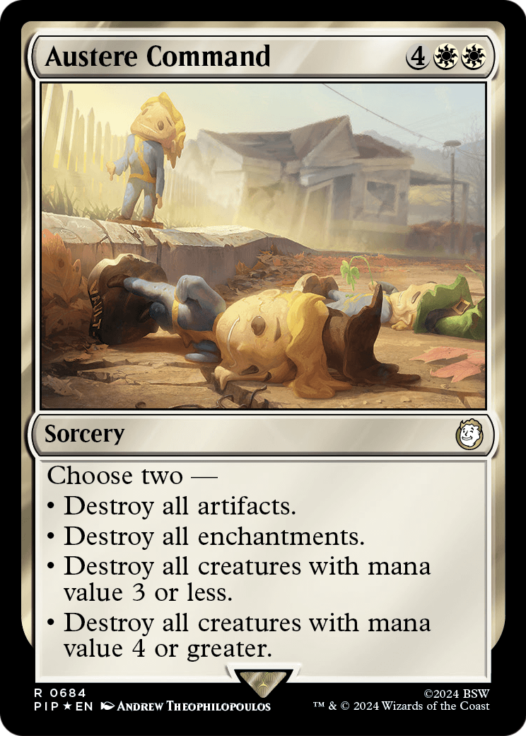 Austere Command (Surge Foil) (PIP-684) [Fallout] Foil
