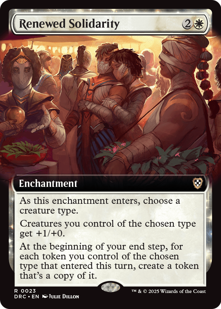 Renewed Solidarity (Extended Art) (DRC-023) [Commander: Aetherdrift]