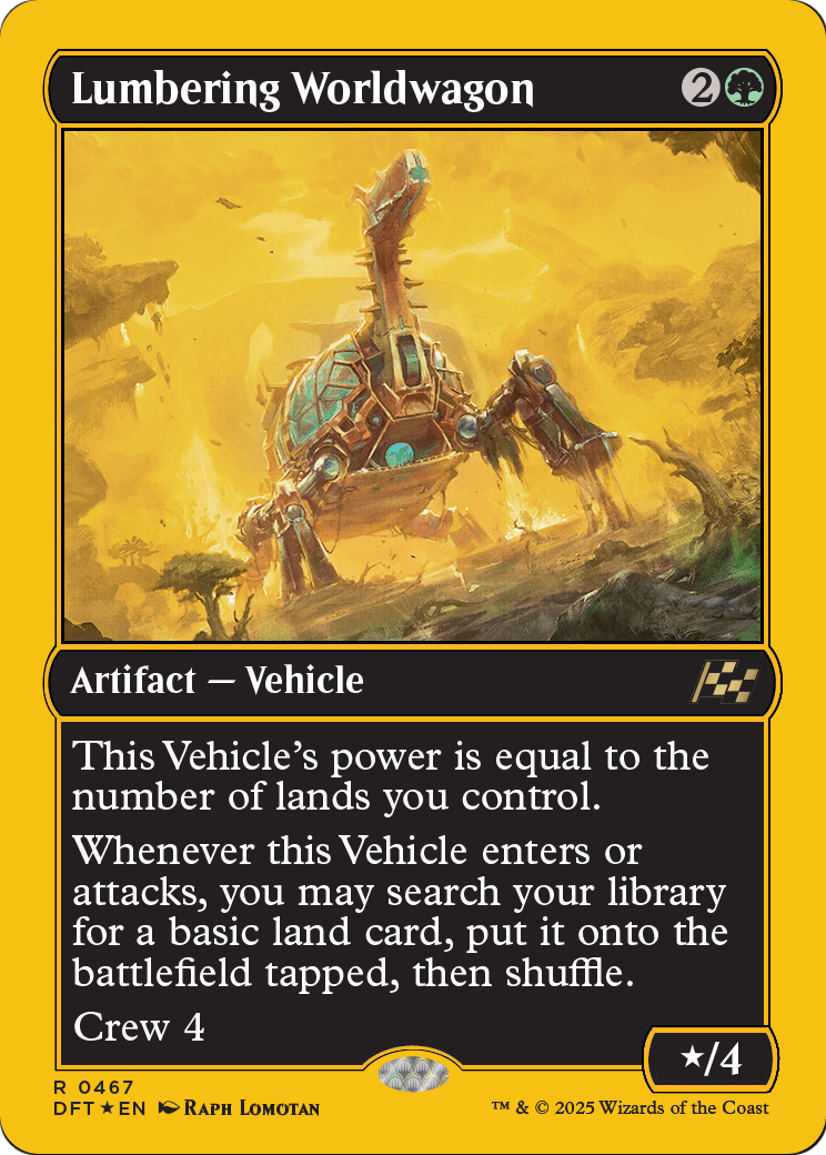 Lumbering Worldwagon (First-Place Foil) (DFT-467) [Aetherdrift] Foil