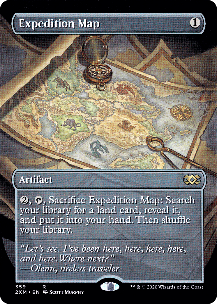 Expedition Map (Borderless) (2XM-359) [Double Masters] Foil