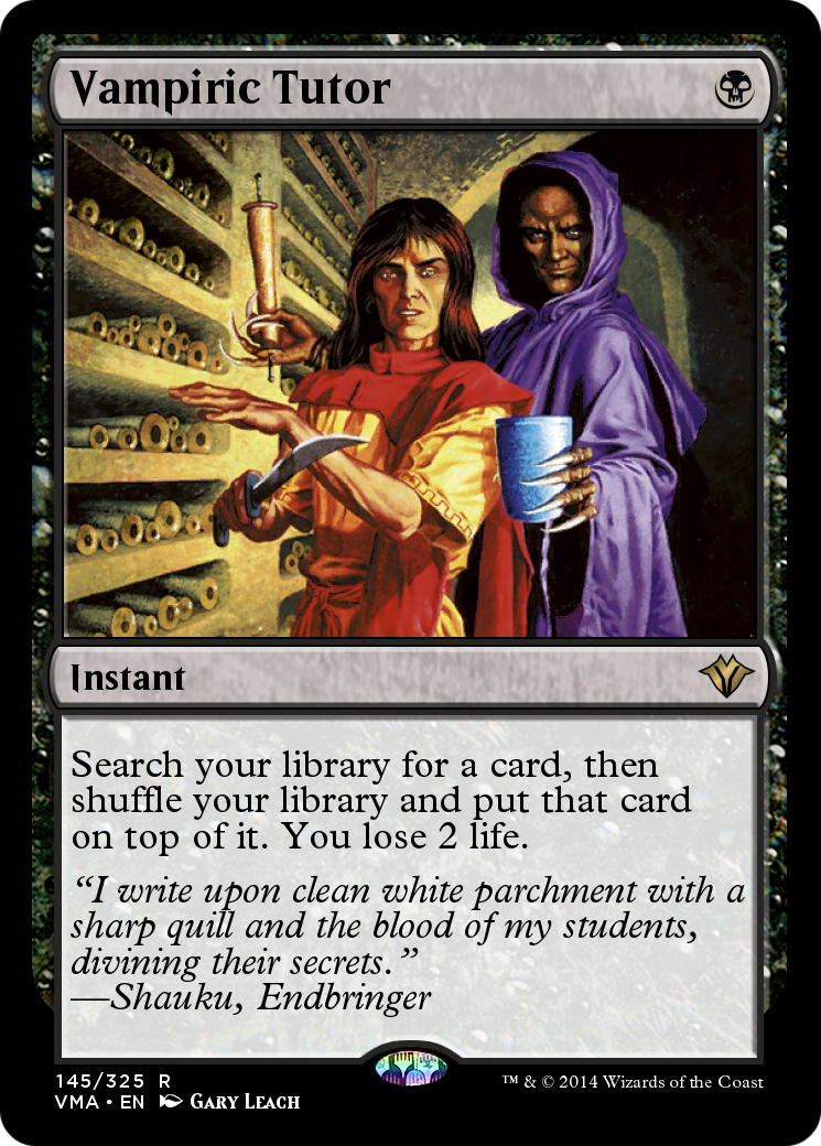 Vampiric Tutor (VMA-145) [Vintage Masters]