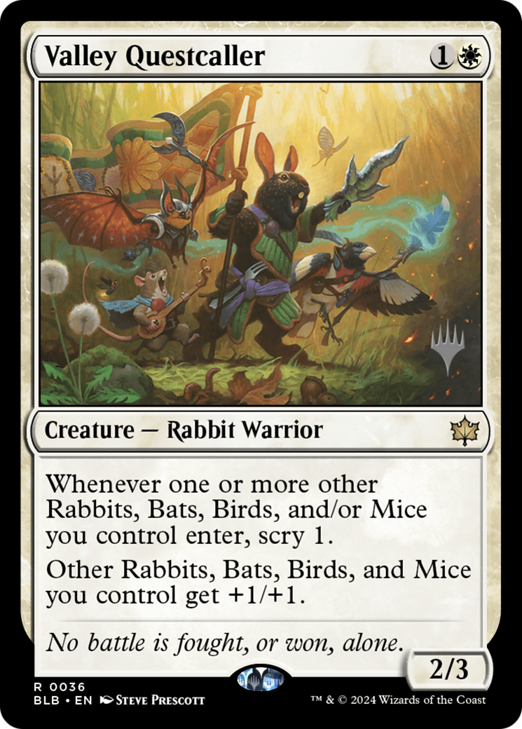 Valley Questcaller (PPBLB-036) [Promo Pack: Bloomburrow Promos]