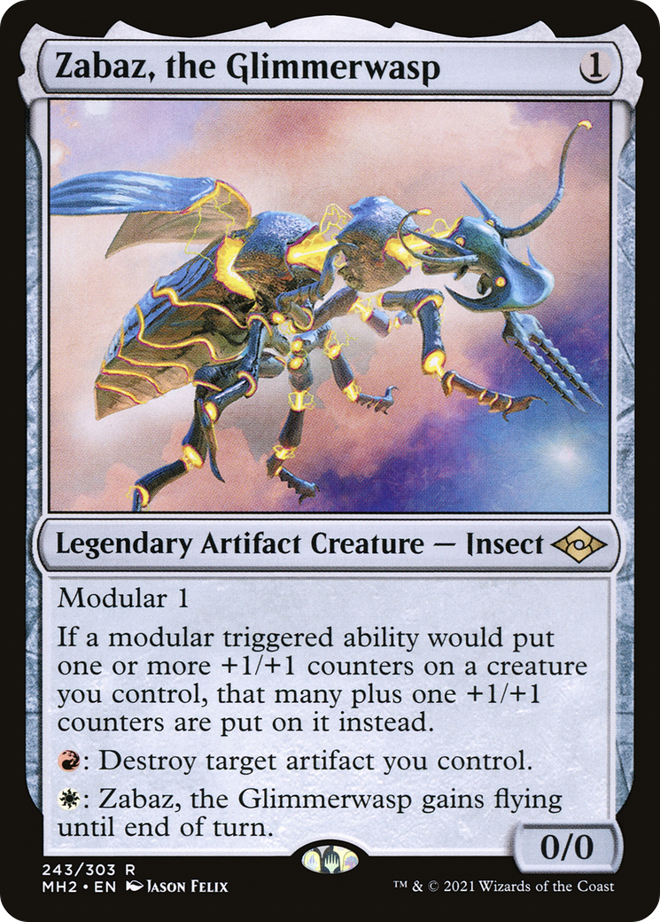 Zabaz, the Glimmerwasp (MH2-243) [Modern Horizons 2]