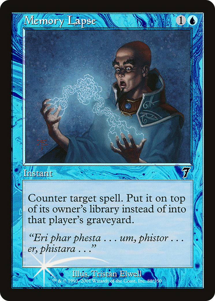 Memory Lapse (7ED-88★) [7th Edition] Foil