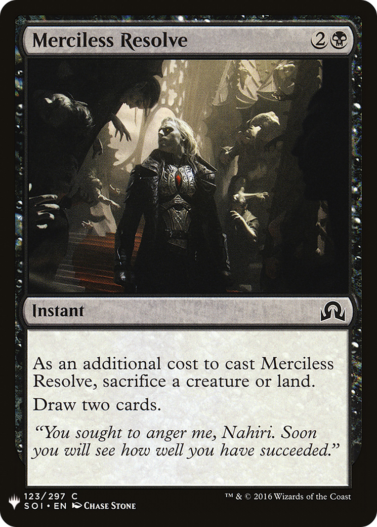Merciless Resolve (LIST-SOI-123) [The List]