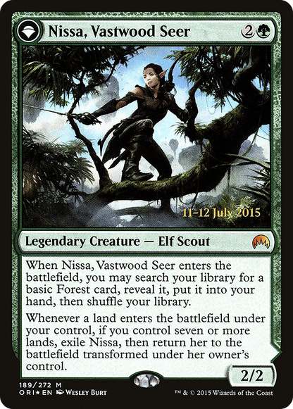 Nissa, Vastwood Seer (PRE-189S) [Magic Origins Promos] Foil
