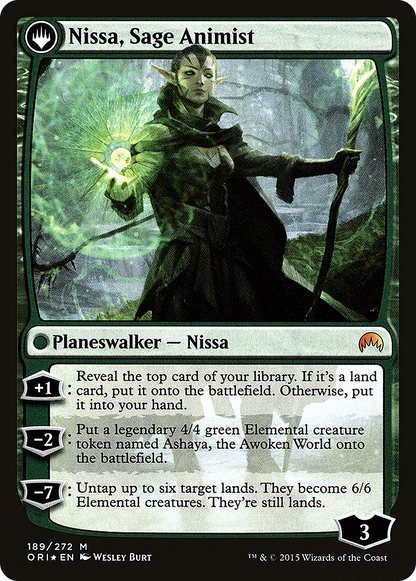 Nissa, Vastwood Seer (PRE-189S) [Magic Origins Promos] Foil