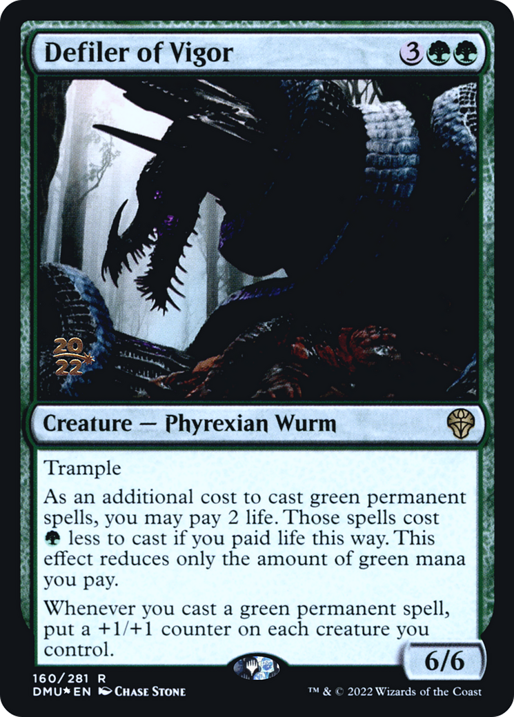 Defiler of Vigor (PRE-160) [Dominaria United Promos] Foil