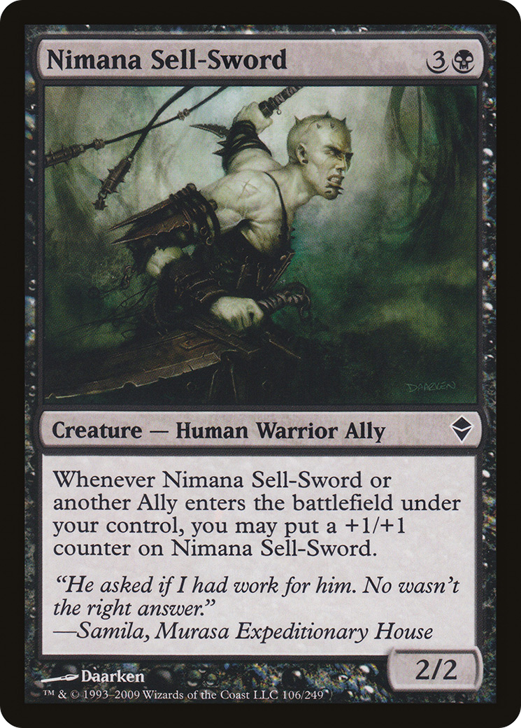 Nimana Sell-Sword (ZEN-106) [Zendikar] Foil