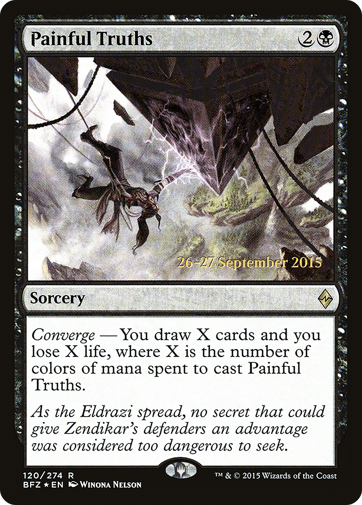 Painful Truths (PRE-120S) [Battle for Zendikar Promos] Foil