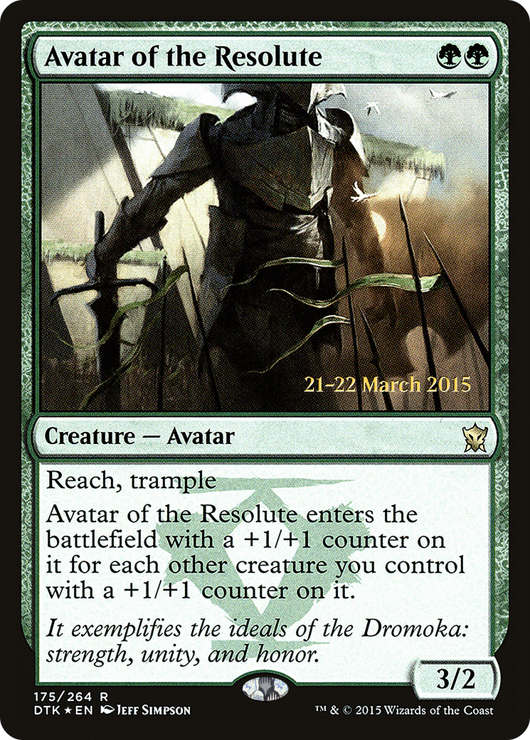 Avatar of the Resolute (PRE-175S) [Dragons of Tarkir Promos] Foil