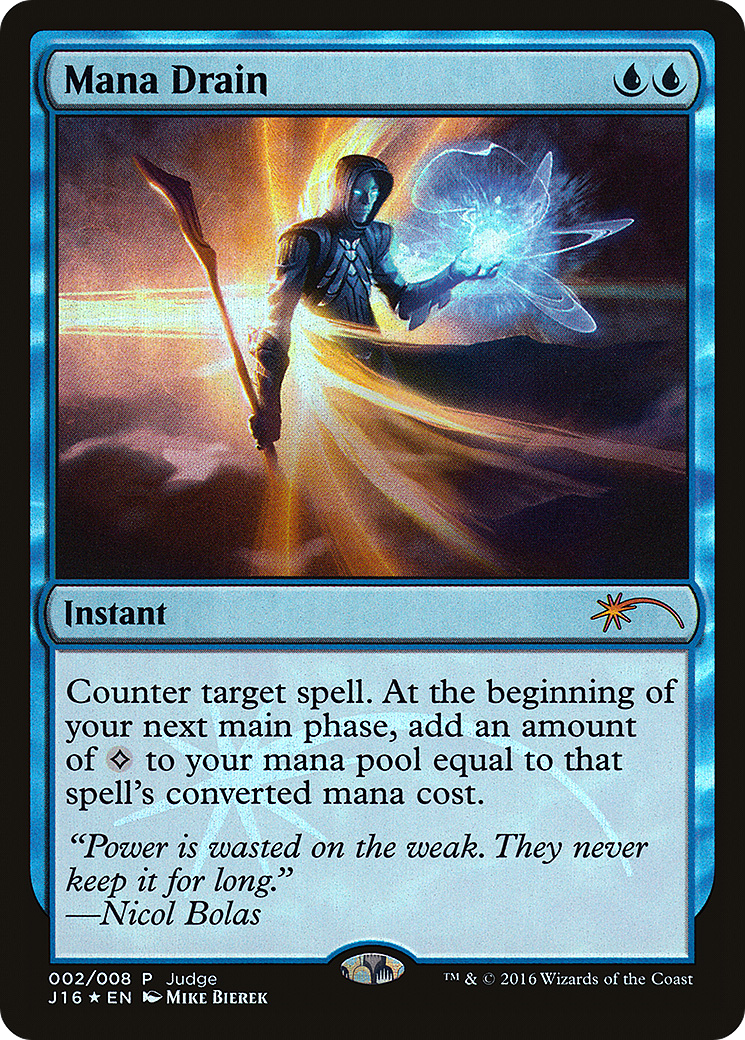 Mana Drain (JDG-002) [Judge Gift Cards 2016] Foil