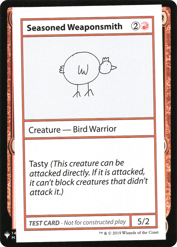 Seasoned Weaponsmith [Mystery Booster Playtest Cards 2019]