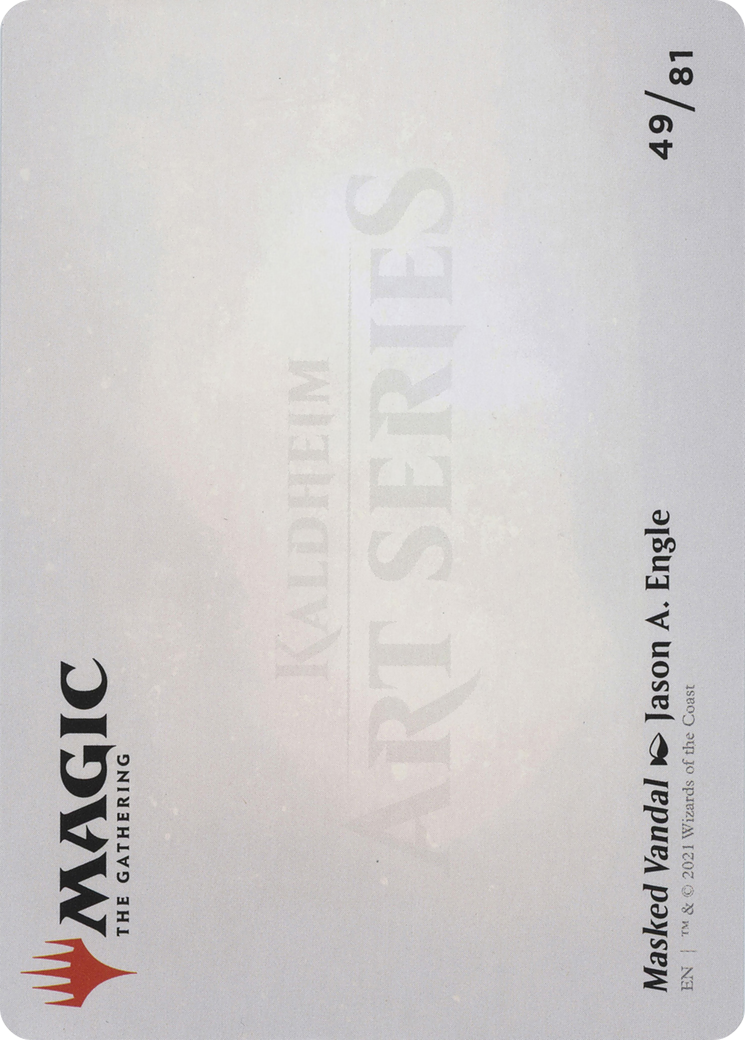 Masked Vandal // Masked Vandal (ASKHM-049) (Borderless) [Art Series: Kaldheim] Foil