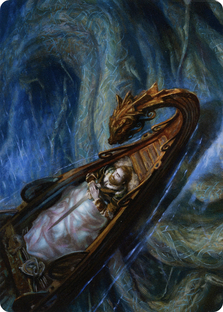 Funeral Longboat // Funeral Longboat (ASKHM-068) (Borderless) [Art Series: Kaldheim] Foil