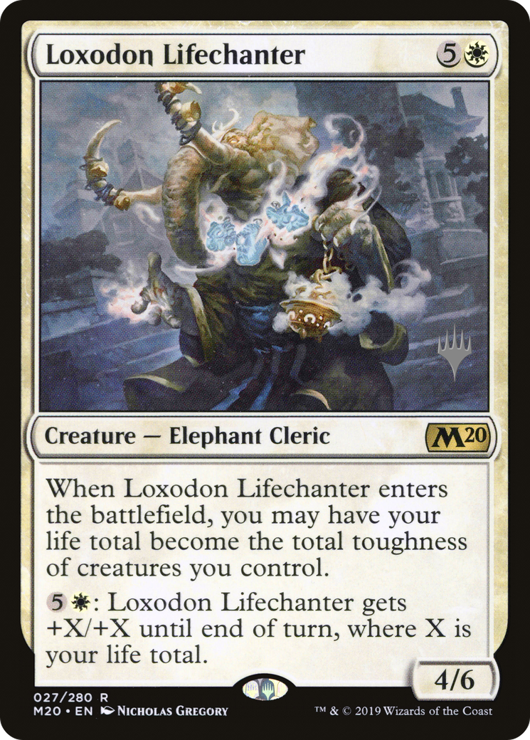 Loxodon Lifechanter (PPM20-027) [Promo Pack: Core Set 2020 Promos] Foil
