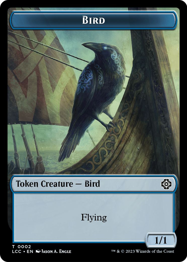 Bird (TLCC-002) [The Lost Caverns of Ixalan Commander Tokens] Foil