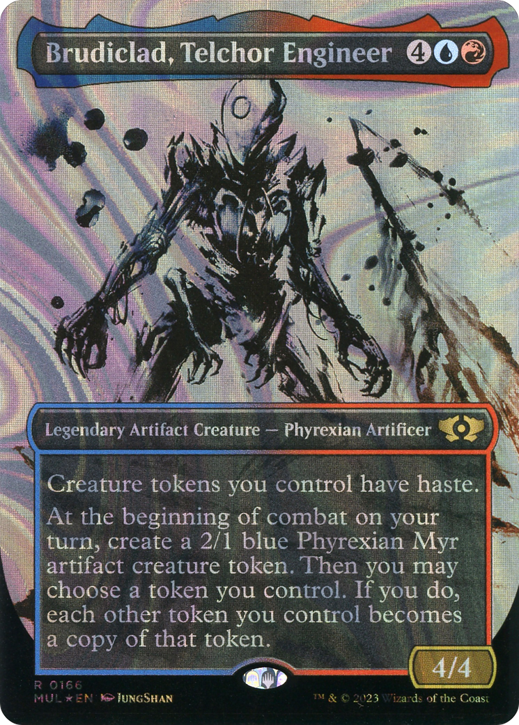 Brudiclad, Telchor Engineer (Halo Foil) (MUL-166) (Showcase) (Borderless) [Multiverse Legends] Foil