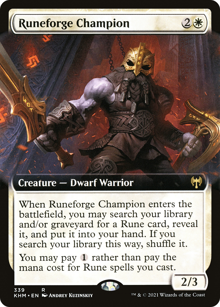 Runeforge Champion (Extended Art) (KHM-339) [Kaldheim] Foil
