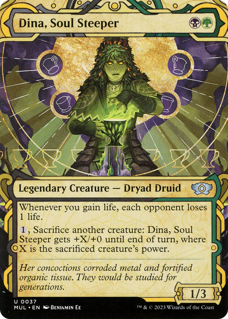 Dina, Soul Steeper (MUL-037) (Showcase) (Borderless) [Multiverse Legends] Foil