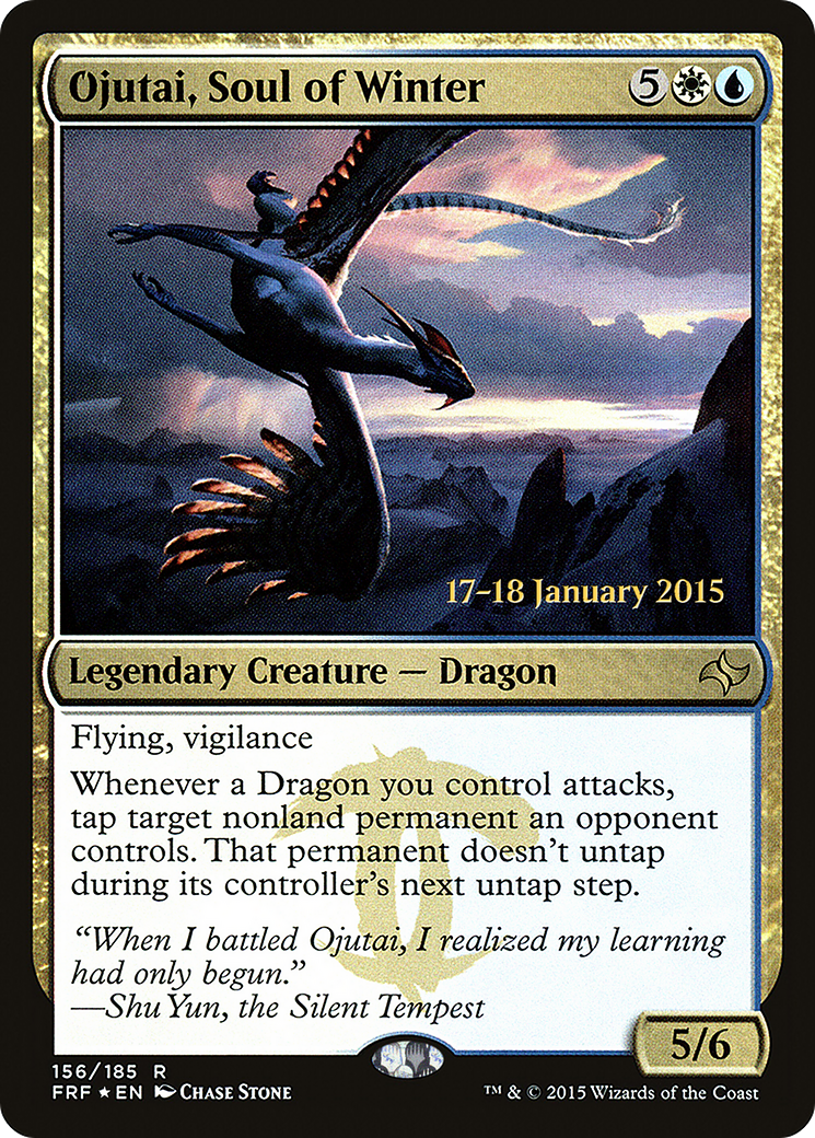 Ojutai, Soul of Winter (PRE-156S) [Fate Reforged Promos] Foil