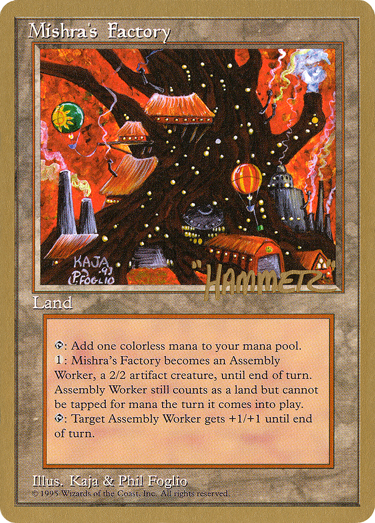 Mishra's Factory - 1996 Shawn "Hammer" Regnier (4ED) [Pro Tour Collector Set]