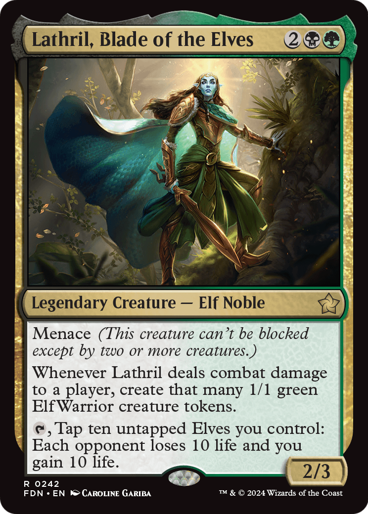 Lathril, Blade of the Elves (FDN-242) [Foundations] Foil