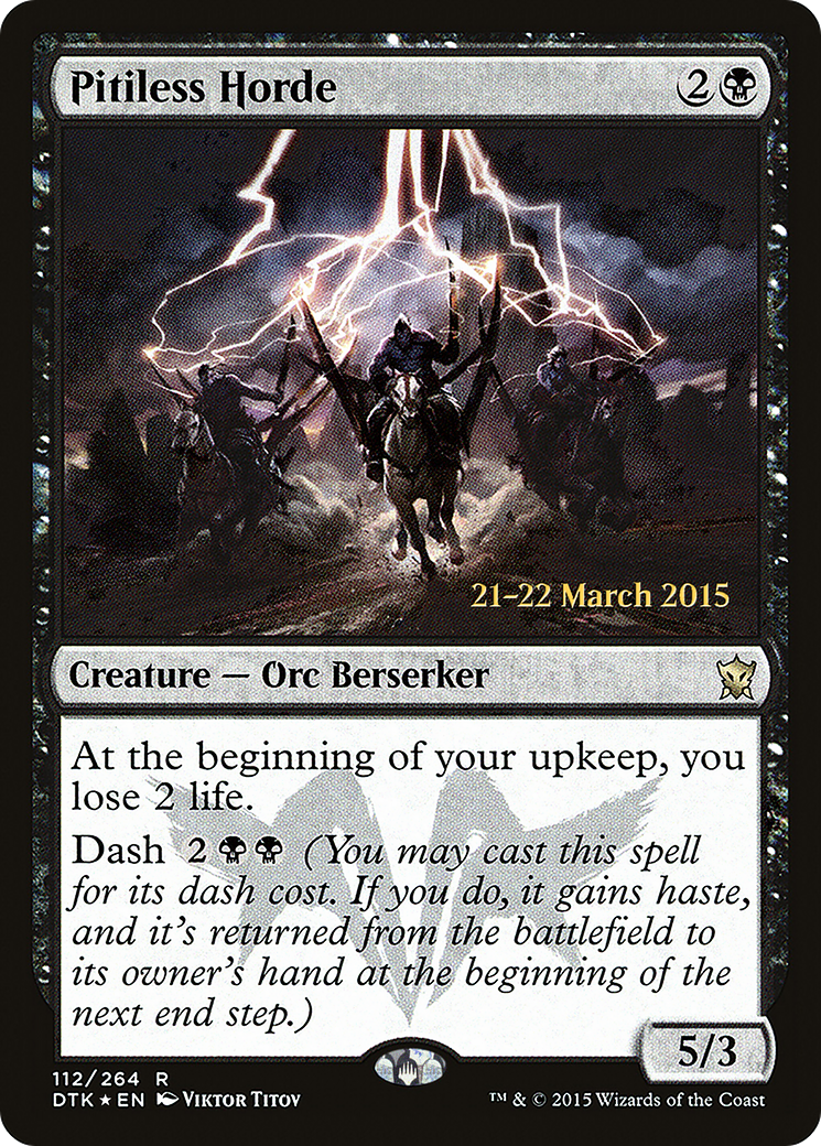 Pitiless Horde (PRE-112S) [Dragons of Tarkir Promos] Foil